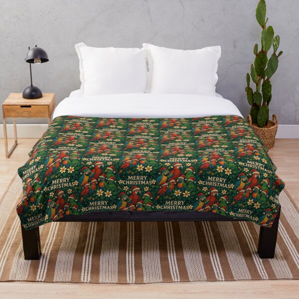 Item preview, Navidad con loros hawaianos designed and sold by Beach-Raven Designs.