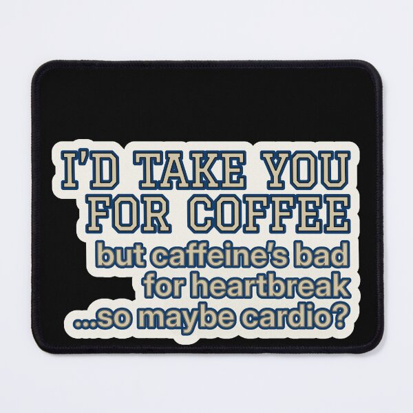 Item preview, Varsity Flirt Humor – Coffee Cardio Line – Gift for Dating Friends – Retro College • Vintage Halftone designed and sold by JacobKAurumhead.