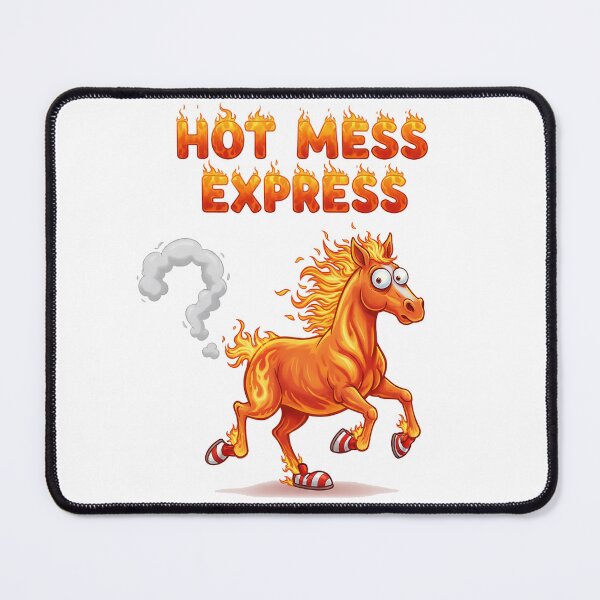 Item preview, Hot Mess Express! Funny Cartoon Fire Horse in Socks designed and sold by Drevorezkin.