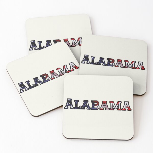 Item preview, Alabama USA Flag Typography – Patriotic Stars and Stripes American Pride Design designed and sold by Long Family Gifts.