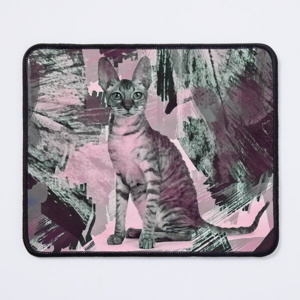 Item preview, COLD NOVEMBER STORMS - CAT IN SHADES OF PASTEL PINK, VIOLET, PURPLE, BURGUNDY AND TAUPE designed and sold by Most1234.