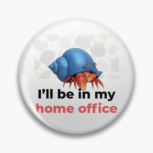 Item preview, Hermit Crab Home Office - Funny Work From Home Art designed and sold by HumTumMe.