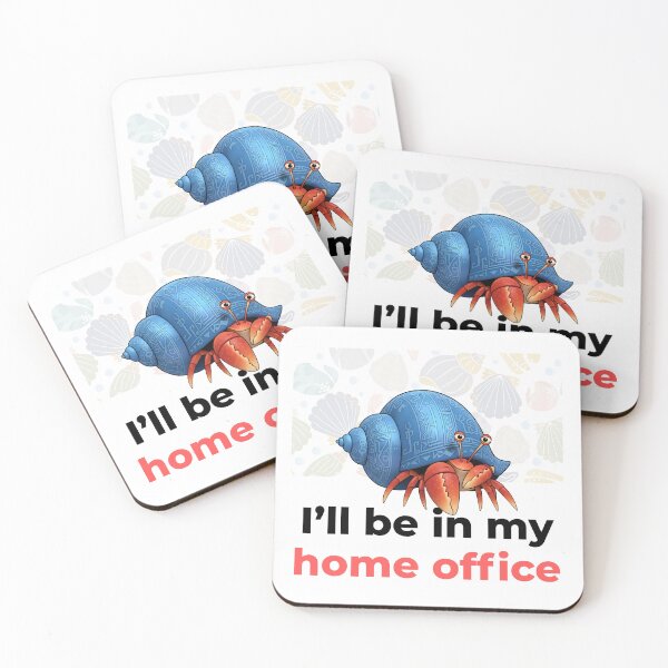 Item preview, Hermit Crab Home Office - Funny Work From Home Art designed and sold by HumTumMe.