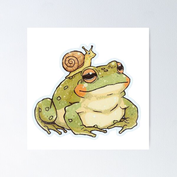 Item preview, Cute Frog and Snail Friends designed and sold by HoneyBreezeCo.