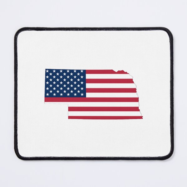 Item preview, Nebraska USA Flag Silhouette – Stars and Stripes State Outline designed and sold by Paper Drip.