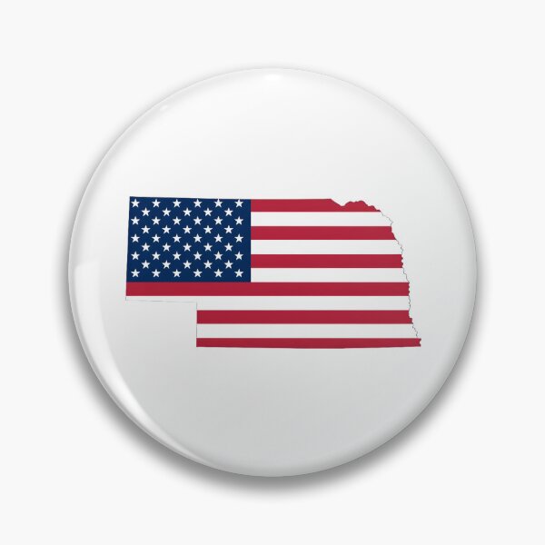 Item preview, Nebraska USA Flag Silhouette – Stars and Stripes State Outline designed and sold by Paper Drip.