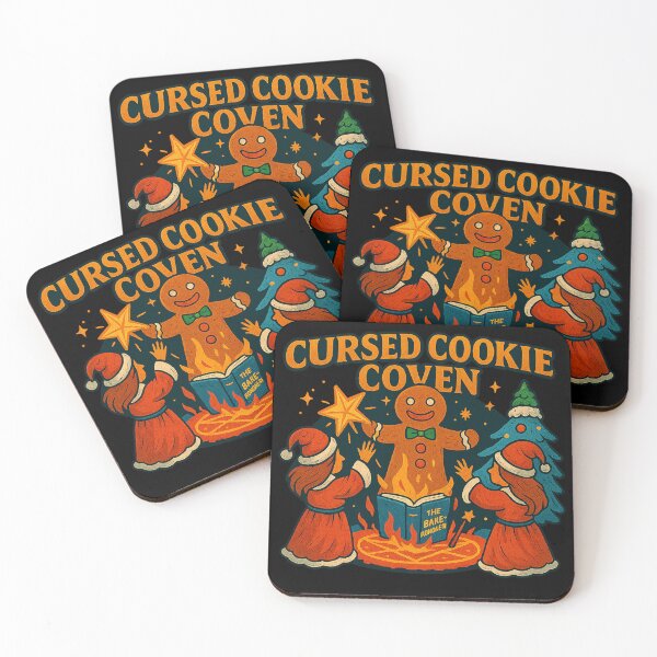 Item preview, Cursed Cookie Coven – Occult Gingerbread Summoning Christmas Art designed and sold by AddictiveDesign.