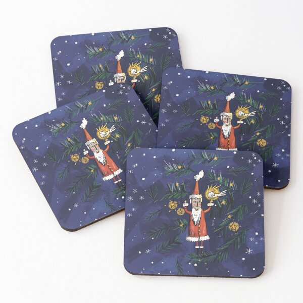 Item preview, Christmas Santa Coasters Set (set of 4) designed and sold by DianeDunning.