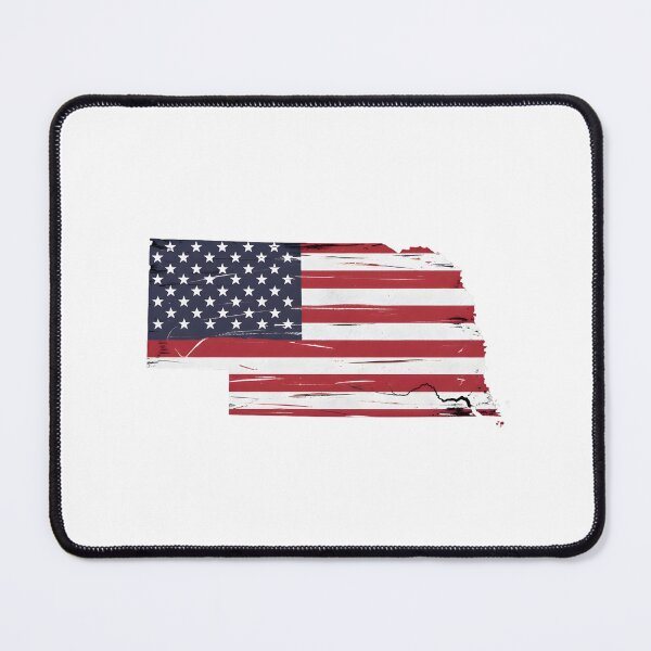 Item preview, Nebraska Stars & Stripes State Silhouette – Distressed Americana designed and sold by Paper Drip.