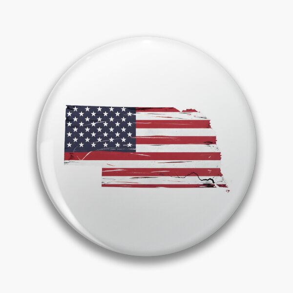 Item preview, Nebraska Stars & Stripes State Silhouette – Distressed Americana designed and sold by Paper Drip.