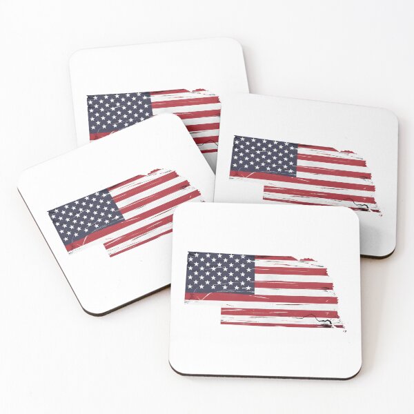 Item preview, Nebraska Stars & Stripes State Silhouette – Distressed Americana designed and sold by Paper Drip.