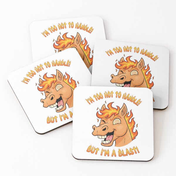 Item preview, Too Hot to Handle, But I'm a Blast! Funny Fire Horse Head designed and sold by Drevorezkin.