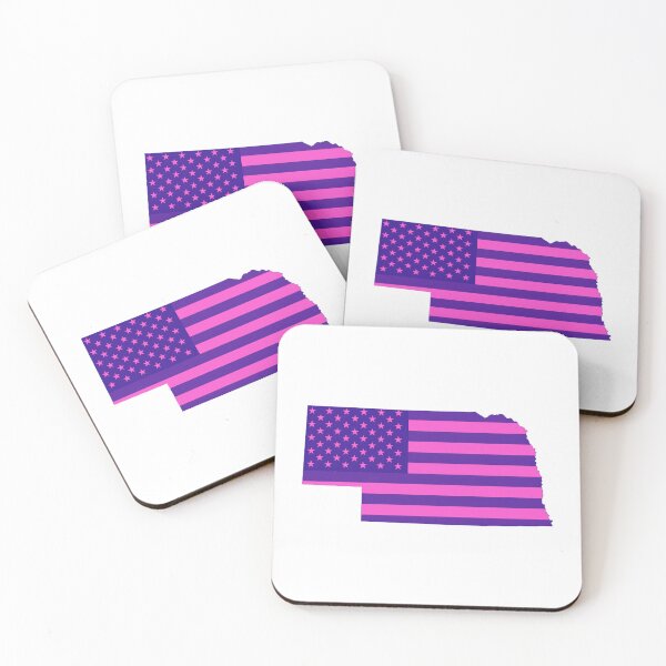 Item preview, Nebraska Pop Pink State Flag – Modern Fun Colors designed and sold by Paper Drip.