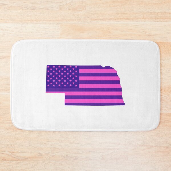 Item preview, Nebraska Pop Pink State Flag – Modern Fun Colors designed and sold by Paper Drip.