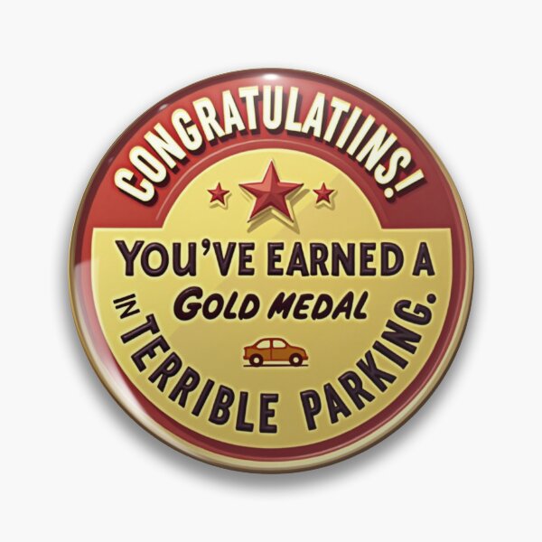 Item preview, Gold Medal Terrible Parking Sticker designed and sold by GiftLore Studio.