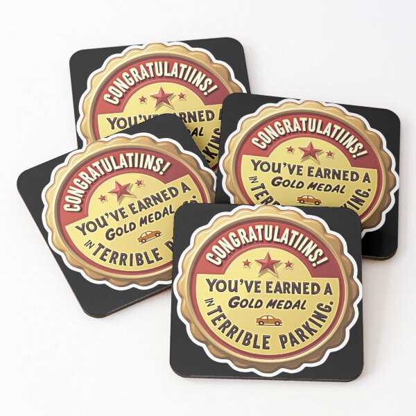 Item preview, Gold Medal Terrible Parking Sticker designed and sold by GiftLore Studio.