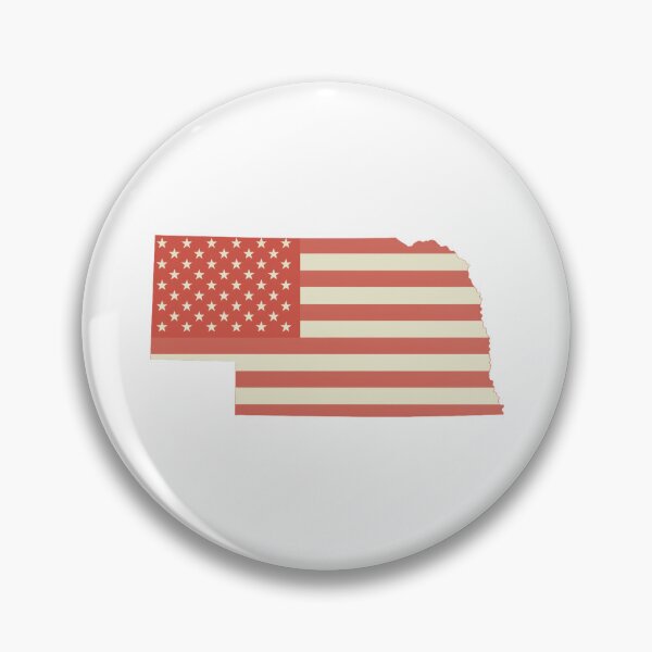 Item preview, Nebraska USA Flag Silhouette – Stars and Stripes State Outline designed and sold by Paper Drip.