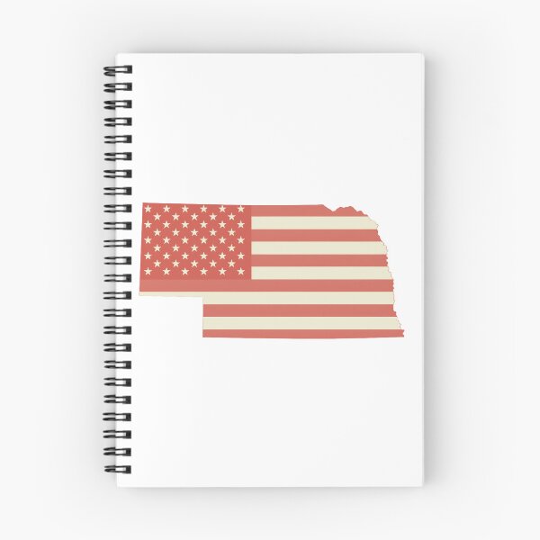 Item preview, Nebraska USA Flag Silhouette – Stars and Stripes State Outline designed and sold by Paper Drip.
