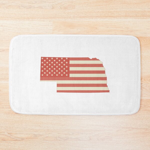 Item preview, Nebraska USA Flag Silhouette – Stars and Stripes State Outline designed and sold by Paper Drip.
