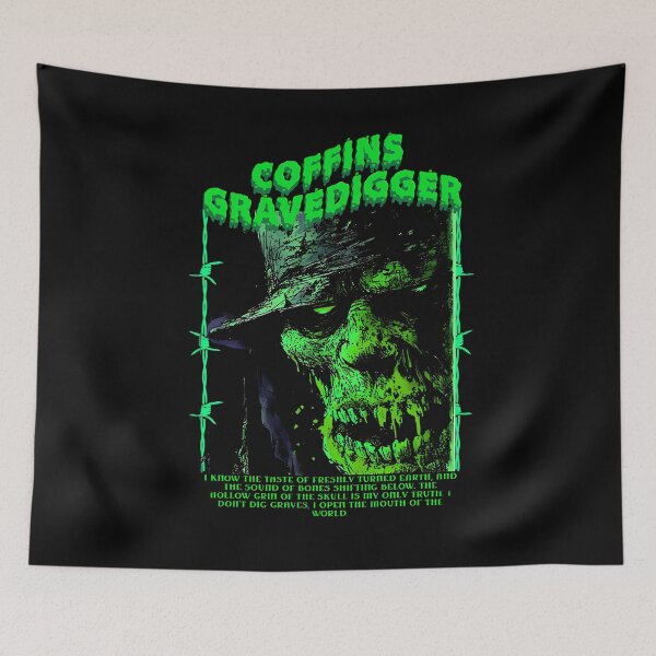 Item preview, Toxic Gravedigger - Green Zombie Horror Streetwear designed and sold by CoffinsArt.