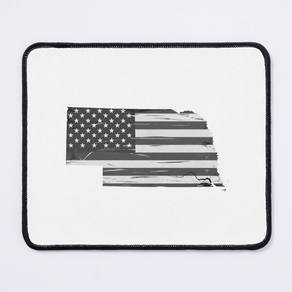 Item preview, Nebraska State Stars & Stripes Silhouette – Black and White designed and sold by Paper Drip.