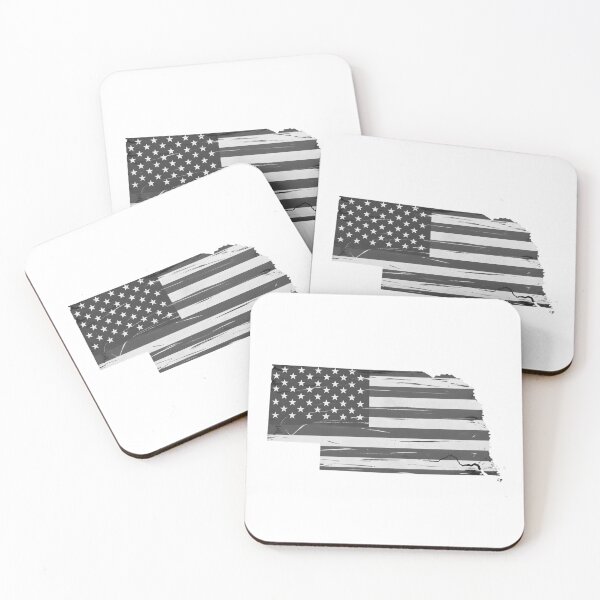 Item preview, Nebraska State Stars & Stripes Silhouette – Black and White designed and sold by Paper Drip.