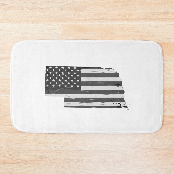 Item preview, Nebraska State Stars & Stripes Silhouette – Black and White designed and sold by Paper Drip.