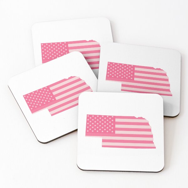 Item preview, Nebraska State Pop Pink Stars & Stripes – Trendy Pink designed and sold by Paper Drip.