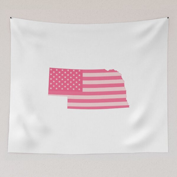 Item preview, Nebraska State Pop Pink Stars & Stripes – Trendy Pink designed and sold by Paper Drip.