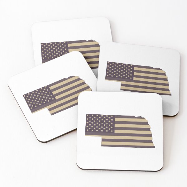 Item preview, Nebraska State Vintage Stars & Stripes – Brown and Gold designed and sold by Paper Drip.