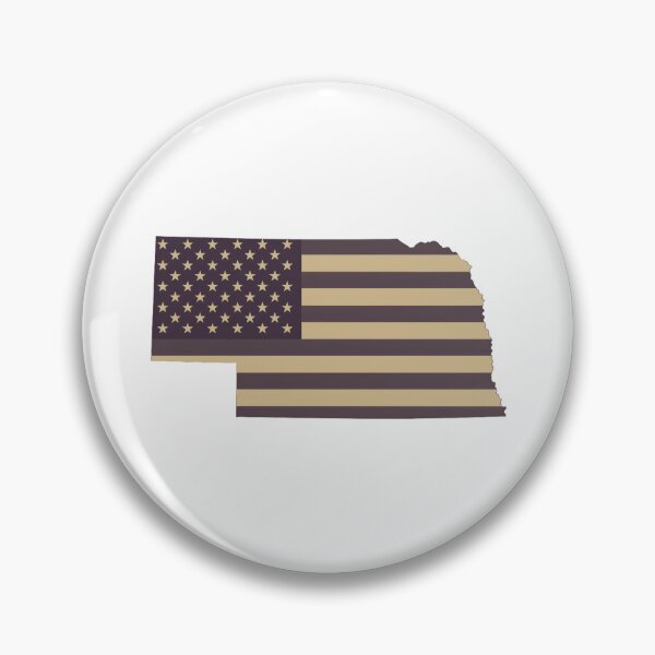Item preview, Nebraska State Vintage Stars & Stripes – Brown and Gold designed and sold by Paper Drip.