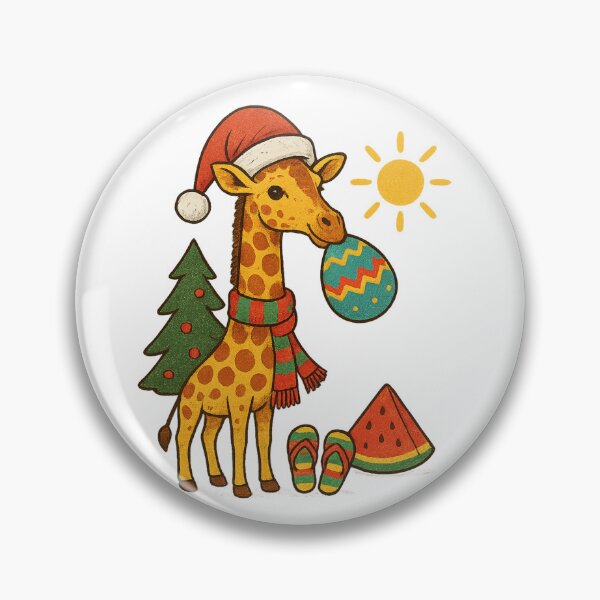 Item preview, Jirafa festiva para todas las estaciones: diseño combinado para Pascua, Navidad, Año Nuevo y verano designed and sold by P4CHUT.