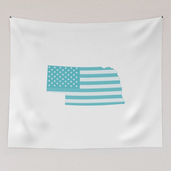Item preview, Nebraska Stars & Stripes State Silhouette – Classic Americana designed and sold by Paper Drip.