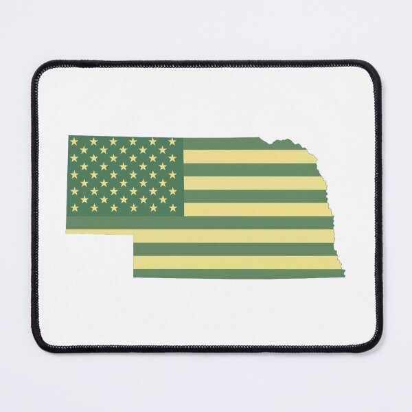 Item preview, Nebraska Vintage State Flag – Green & Gold Americana designed and sold by Paper Drip.
