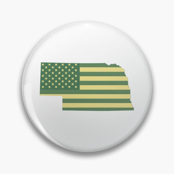 Item preview, Nebraska Vintage State Flag – Green & Gold Americana designed and sold by Paper Drip.