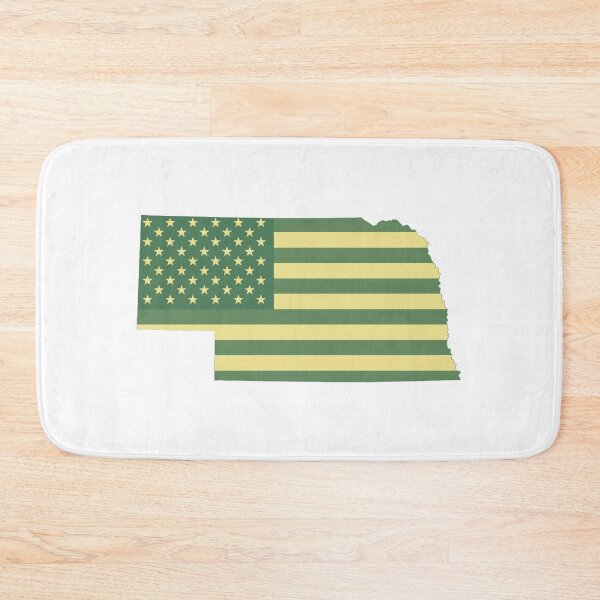 Item preview, Nebraska Vintage State Flag – Green & Gold Americana designed and sold by Paper Drip.