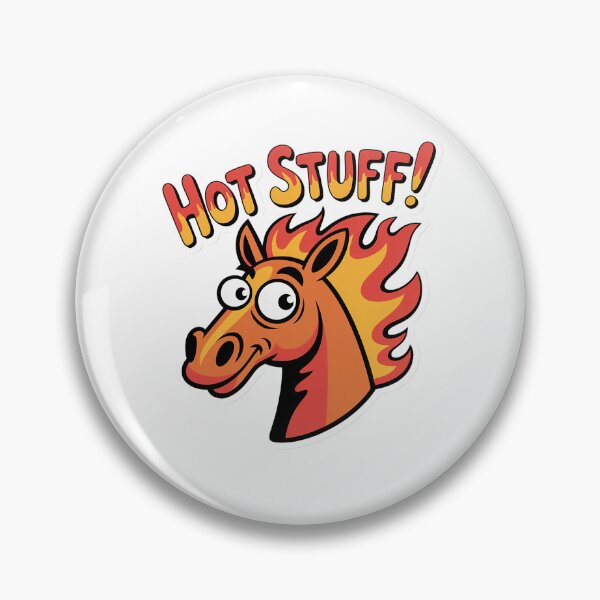 Item preview, Hot Stuff! Funny Cartoon Fire Horse Head Mascot designed and sold by Drevorezkin.