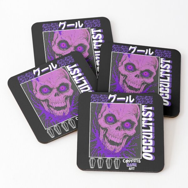 Item preview, Occultist Purple Skull - Melting Goth Vaporwave designed and sold by CoffinsArt.