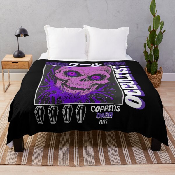Item preview, Occultist Purple Skull - Melting Goth Vaporwave designed and sold by CoffinsArt.