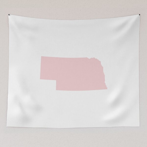 Item preview, Nebraska Map Silhouette – Minimal Pink designed and sold by Paper Drip.