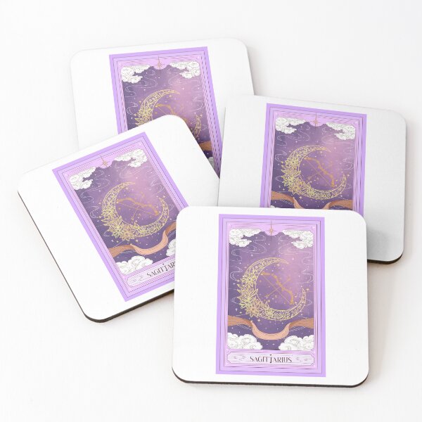 Item preview, Sagittarius Zodiac Tarot Card – Celestial Moon & Bow Illustration designed and sold by luckyhue.