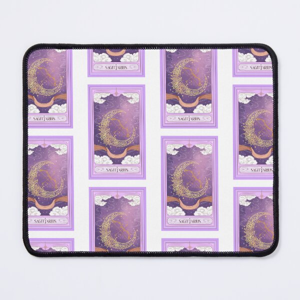 Item preview, Sagittarius Zodiac Tarot Card – Celestial Moon & Bow Illustration designed and sold by luckyhue.