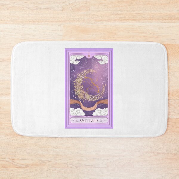 Item preview, Sagittarius Zodiac Tarot Card – Celestial Moon & Bow Illustration designed and sold by luckyhue.