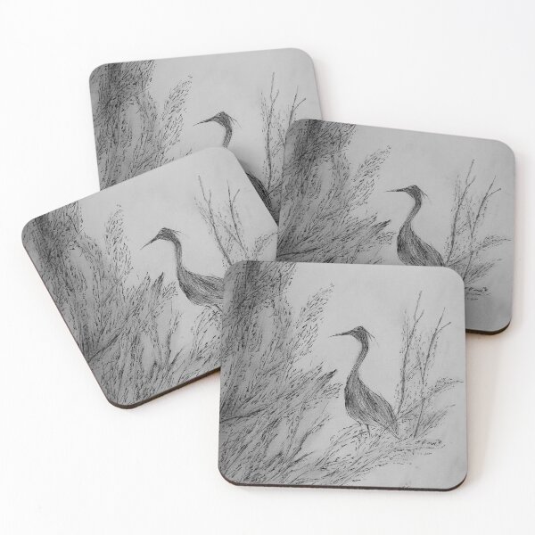 Item preview, blue heron grayscale designed and sold by Ferith12.