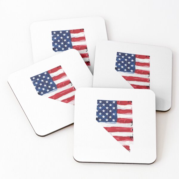 Item preview, Nevada Stars & Stripes State Silhouette – Distressed Americana designed and sold by Paper Drip.