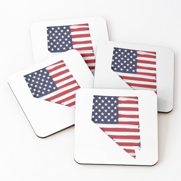 Item preview, Nevada Stars & Stripes State Silhouette – Distressed Americana designed and sold by Paper Drip.