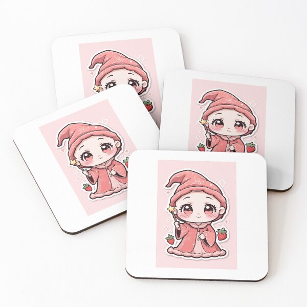 Item preview, Strawberry Wizard – Kawaii Sticker designed and sold by EdgeFlow.