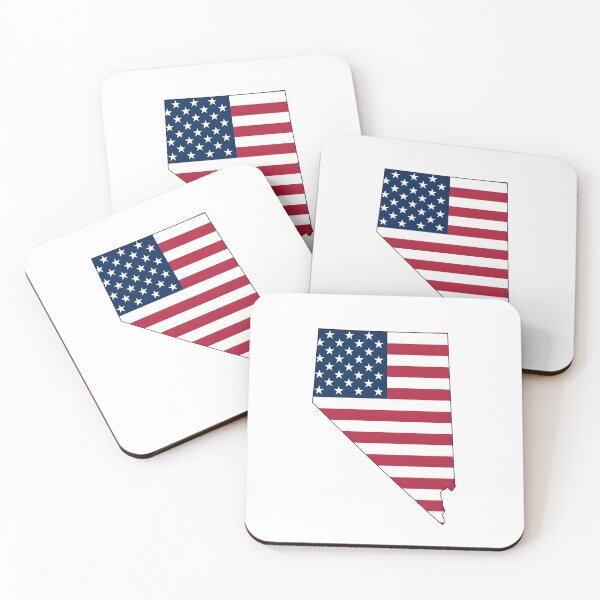 Item preview, Nevada USA Flag Silhouette – Stars and Stripes State Outline designed and sold by Paper Drip.
