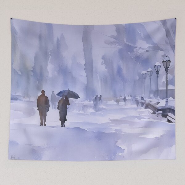 Item preview, Lone Figures in Central Park designed and sold by RCWatercolours.