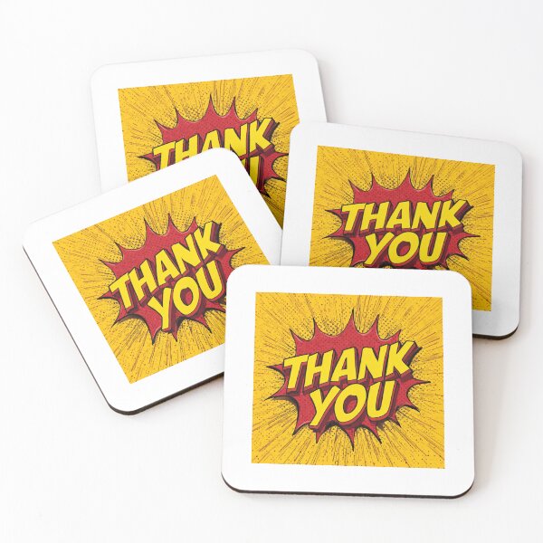 Item preview, Comic Book Style Thank You Pop Art Burst with Yellow Red Design designed and sold by Blurbean.